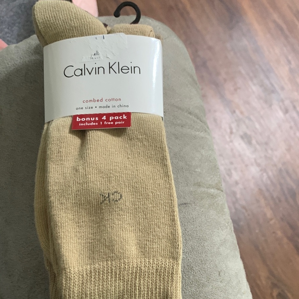 Calvin Klein Men's Beige Casual Socks